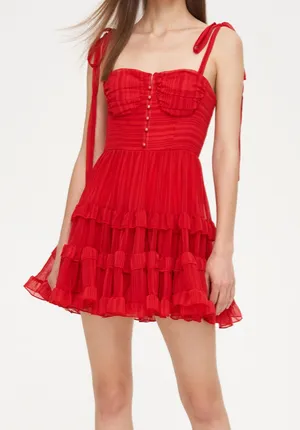 Ruffled Red Dress from Cider thumbnail 3
