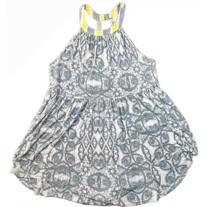 Free People Mimi Halter Tunic Top M Ivory Combo Paisley Boho NWT Linen Blend thumbnail 5