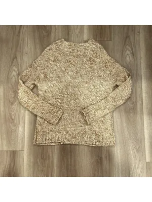 Lord & Taylor Women’s XS Wool Blend Marled Chunky Knit Sweater Rusted Granola thumbnail 3