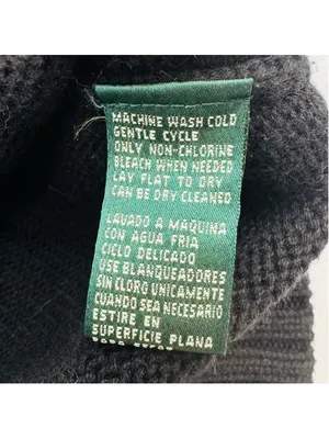 Vintage Lauren Ralph Lauren Black Knit Full Zip Hooded Sweater, Size M thumbnail 6