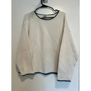 VTG Jerzees Activewear Sweatshirt Sz:XL Cream Green Ringer Pullover Fleece thumbnail 4