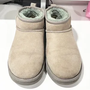 UGG Women’s Grey Sherpa Classic Ultra Mini Boot Size 8 thumbnail 2
