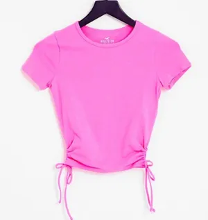 Hollister Pink Crop Top thumbnail 1