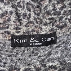 Leopard Print Long Sleeve Top Black Size M thumbnail 7