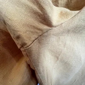 Mustard Yellow Linen Jumpsuit Vintage Inspired Boho‎ Minimalist Wide Leg Small thumbnail 7