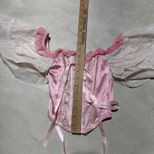 Dollskill Trick N Treats Women's Pink Wired Corset Lace Back Top Size XS Sexy thumbnail 7