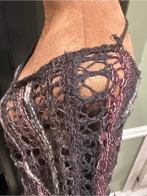 Free People Boho Mixed‑Material Woven Knit Sweater – Size Medium thumbnail 7