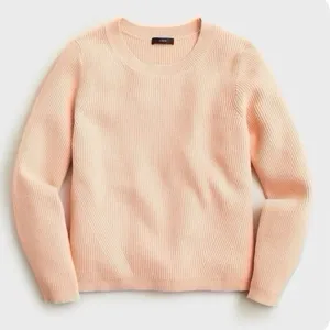 NEW J.Crew Women’s Sweater Ribbed Stretch Crewneck Sweater Salmon Color Size XXS thumbnail 3