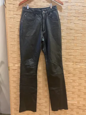Vintage Maxima Wilson’s Genuine Leather Pants Size 4 Black 90s Y2K Straight Leg thumbnail 2