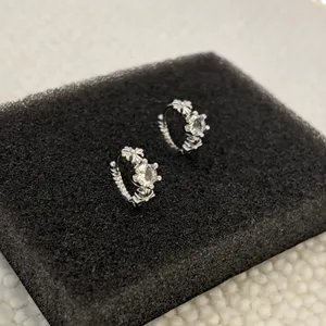 13mm CZ Small Hoop Earrings for Men Women Hip Hop Punk Streetwear Unisex Earring thumbnail 2