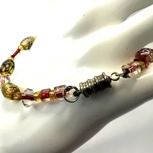 Clear and yellow beaded bracelet thumbnail 3