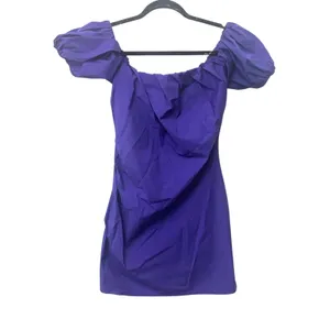 STAUD Giulia Off Shoulder Mini Cocktail Dress Purple NWT‎ Medium thumbnail 2