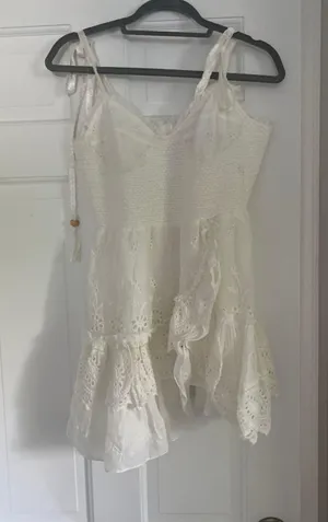 Love Shack Fancy OLANI DRESS IVORY thumbnail 2