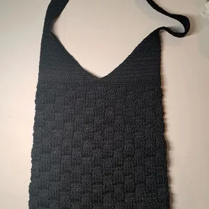 The Sak Crochet Knitted Black Handbag Purse Shoulder Bag thumbnail 2