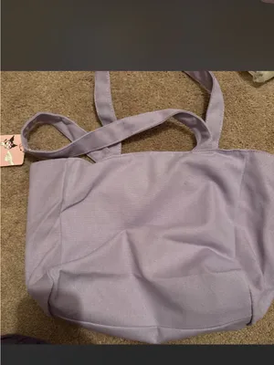 Sanrio Cinnamoroll Purple‎ Canvas Tote Bag with Front Pocket thumbnail 4
