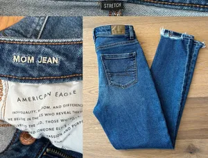American Eagle Size 00 mom jeans, size 00 jeans thumbnail 3