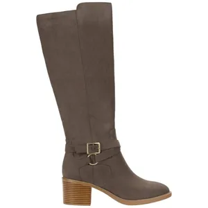NEW Style & Co. Womens Uticaa Belt Heel Boots Dark Taupe Microsuede Brown 7M thumbnail 2