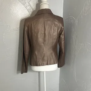 Outfit JP Metallic Brown Leather Jacket with Sheen – Size S thumbnail 5