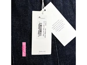 Spanx EveryWear Zero Waistband Micro Flare Jeans Raw Indigo High-Rise Seamed XS thumbnail 8