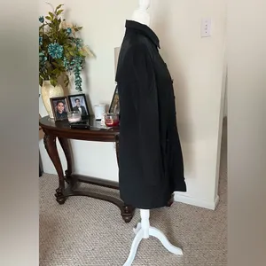 Pelle Studio Women’s Trench Coat – Black – Size XL – Double Breasted thumbnail 2