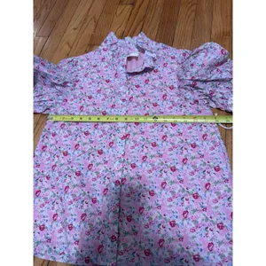 Hyacinth House Tuckernuck NWT Louisa Button Front Pink Multi Floral Blouse XS thumbnail 8
