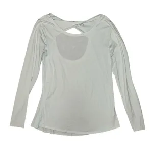 Athleta light blue oval open back long sleeve women’s size medium thumbnail 2