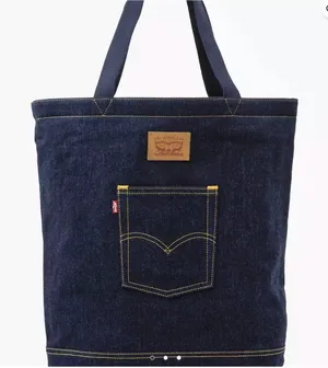 New Levi's Back Pocket Totebag Navy Blue thumbnail 1
