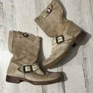 Frye Veronica Short Boot Leather Slip on Boots Size 6 thumbnail 2