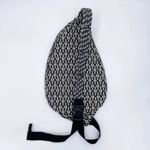 Kavu Rope Crossbody Bag Cotton Canvas Black White Geometric Aztec Travel Pack thumbnail 6