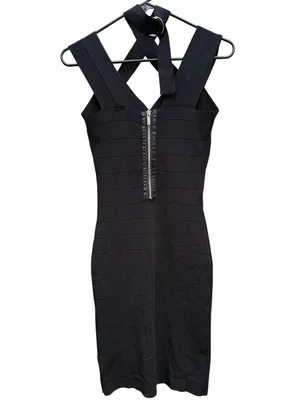 NWT Karen Millen BodyCon Bandage Dress Black Size 2 thumbnail 7