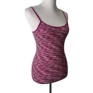 Tart Pink Purple space Dye athletic Cami Tank Top Women's M Stretch Layering Workout thumbnail 8