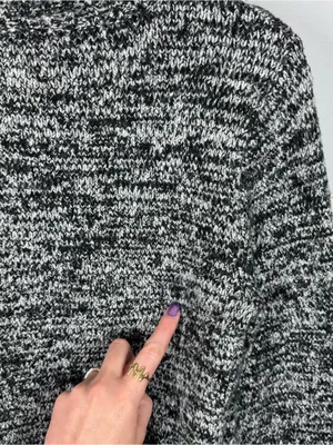 Madewell Marled‎ Mockneck Sweater Black And White Marl 2025 size small wool thumbnail 5