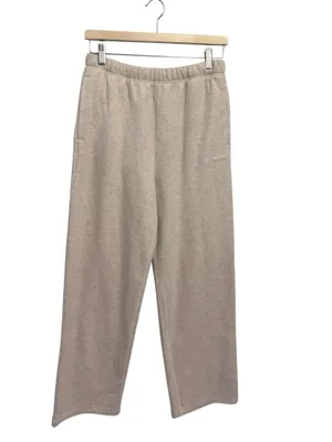New Skims Cotton Fleece Classic Straight Leg Pant Oatmeal Hearher Medium NWT thumbnail 8