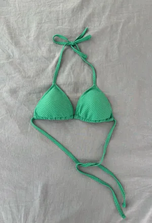 Aerie Green Triangle Bikini Top thumbnail 1