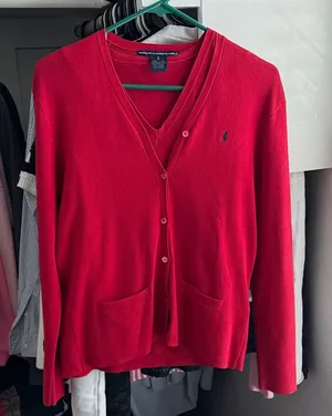 Ralph Lauren Women's 2PC. Red Cardigan thumbnail 1