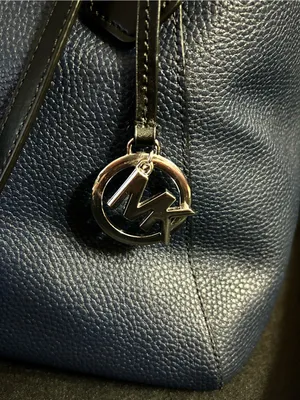 Michael Kors Navy and Black Pebbled Leather Tote thumbnail 10