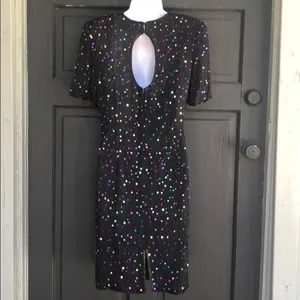 Vintage Stenay Silk‎ Beaded Dress Black Size 6 thumbnail 5