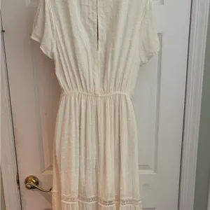Aakaa Womens Large Ivory Swiss Dot Lace Boho Cottagecore Maxi‎ Dress DA25744HR thumbnail 6