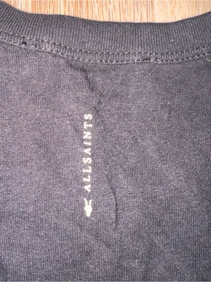 All Saints Black Front Scrunch T-Shirt - Size 6 thumbnail 5