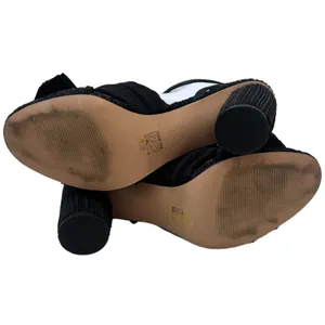 MUCCUTE Bow Knot Block Heel Sandals Ankle Buckle‎ Black Special Occasion 9.5 thumbnail 7