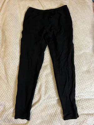 LG Stretchy Black Cotton Tights thumbnail 1