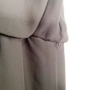 Nouvelle Amsale Drew Gray Chiffon Ruffle Wrap Spaghetti Strap Slip Dress Size XL thumbnail 10