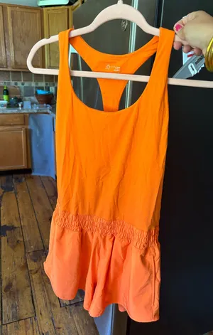 orange aerie romper  thumbnail 1