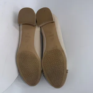 VIVAIA Julie Almond Toe Chunky Heel Beige Tan Knit Comfort Womens EU 42 US 10.5 thumbnail 7