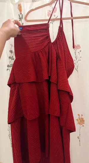 SHIEN Halter Dress Red Size XL thumbnail 2