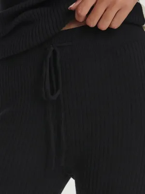 Varley Aiden Rib Knit Leggings, Black, size Medium, NWOT Display thumbnail 3