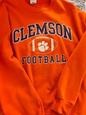 Clemson Football Crew neck Orange Size M thumbnail 1