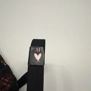 Victorias Secret Med Red Black Plaid Lace Satin Bustier‎ Longline Bra Very Sexy thumbnail 15