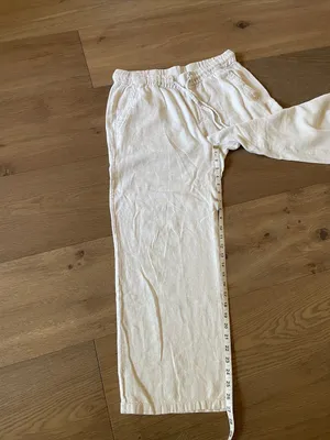 Old Navy High-Rise Wide Leg Linen Blend Pants Size Medium In Flax Linen Color thumbnail 6