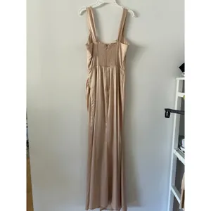 Reformation Isolene Satin Grand Cru Champagne Maxi Dress Size 4 thumbnail 6